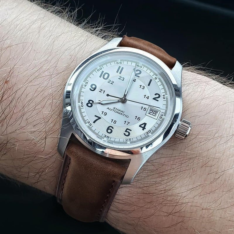 Ritche Genuine 22mm Leather Watch Band Classic Vintage Quick Release Leather Watch Strap (Saddle Brown), White Elephant Gifts, Stocking Stuffers for Men, Father's Day gifts - Image 3